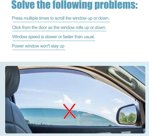 Vista 3 de ACROPIX Motor de elevación de elevalunas eléctrico delantero derecho para Ford F-150 - Paquete de 4 negro