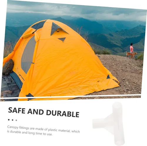 Vista 8 de 20 unids toldo conjunto de tienda un marco tienda de campaña 3 vías Conector de poste de tienda Conectores de montaje de PVC Conectores de poste