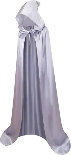 Vista 4 de GRAJTCIN Capa unisex con capucha para adultos, longitud completa, para Halloween, Navidad, fiesta, talla 43 a 67 pulgadas