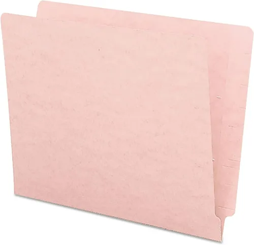 Smead 25610 Carpetas de archivos de colores corte recto reforzado con pestaña final letra rosa 100/caja