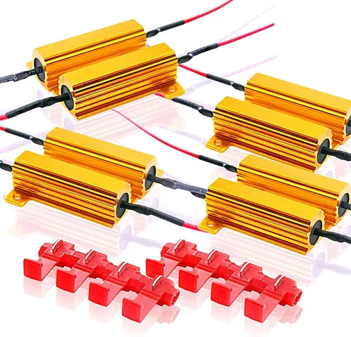Vista 9 de ZONETECH Resistencias de carga LED de 50 W y 6 ohmios – 4 resistencias de carga LED de alta calidad para luces direccionales LED o luces LED