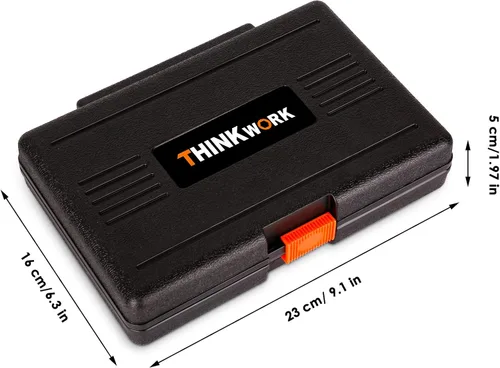 Vista 8 de THINKWORK Kit extractor de pernos, juego de 18 piezas de enchufes extractores de tuercas, removedor de pernos redondeados de 3/8 pulgadas