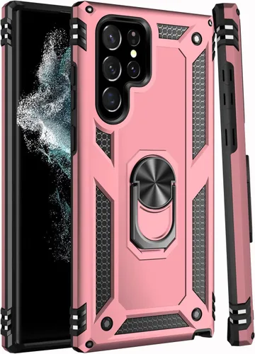 Vista 8 de IKAZZ Funda protectora para Galaxy S22 Ultra, grado militar, a prueba de golpes, resistente, prueba de caídas de 16 pies con soporte magnético