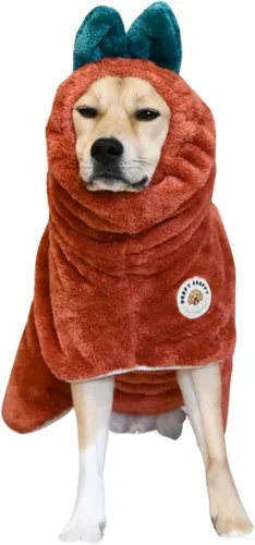 Vista 16 de DERPYCHAPPY Toalla Premium para Perros y Bata de Baño para Perros para Secar Perros Fabricada en Corea Toalla de Baño de Microfibra Super