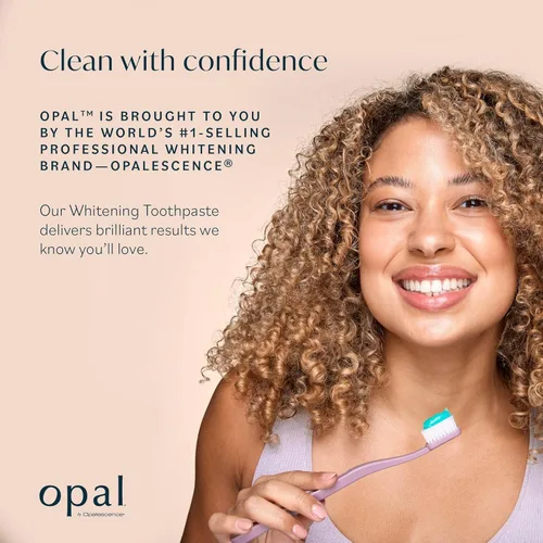 Vista 4 de Opalescence Pasta dental blanqueadora de dientes Opal (paquete de 3) – Fórmula original Cool Mint – Cuidado bucal, sin gluten – 4.7 onzas fabricada