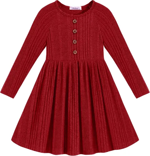 Vista 7 de Arshiner Suéter de manga larga para niñas pequeñas, vestidos de otoño e Azul marino