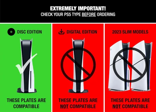 Vista 2 de Foamy Lizard StealthPlates PS5 Cooling Vent Faceplate for The PlayStation 5 Console, Replacement Shell Accessories, Protective High Strength ABS