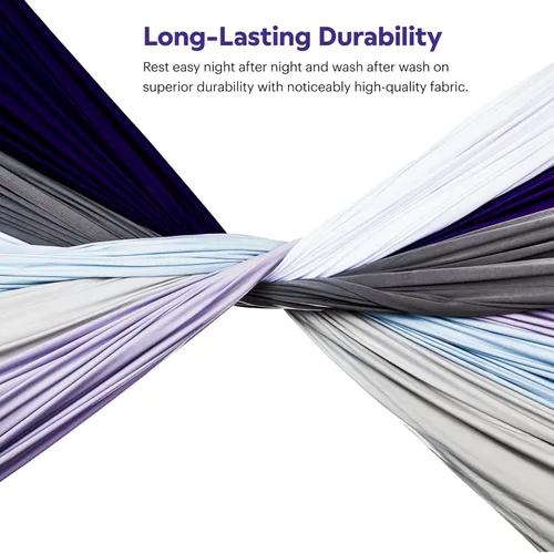 Vista 5 de Purple Sábanas SoftStretch de Bolsillo Profundo, Individual/Individual XL, Mezcla de Rayón, Absorbe la Humedad, Morado Profundo, Se Adapta a