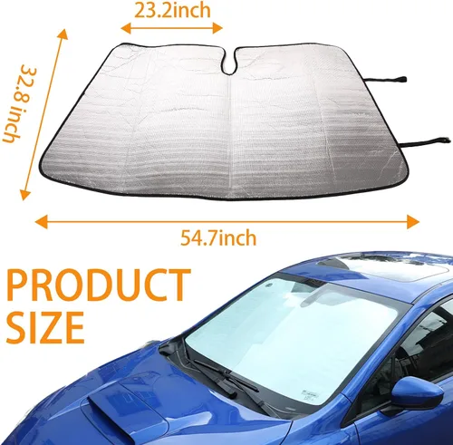 Vista 3 de Daeiclru Parasol para parabrisas de automóvil compatible con Subaru WRX 2015-2026, reflector plegable de rayos UV, parasol para ventana