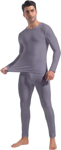 Vista 8 de CL convallaria Long Johns Ropa Interior Térmica para Hombres con Forro Polar Suave Capa Base para Clima Frío Conjunto de Regalo Superior e Inferior