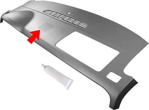 Vista 12 de DashSkin - Cubierta para tablero sin orificio para altavoz hecha en EE. UU. para automóviles con guantera individual únicamente, sencilla reparación