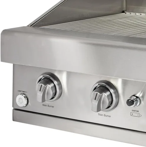 Vista 5 de Turbo - Parrilla de gas para barbacoa de 26 pulgadas y 3 quemadores integrada, gas natural