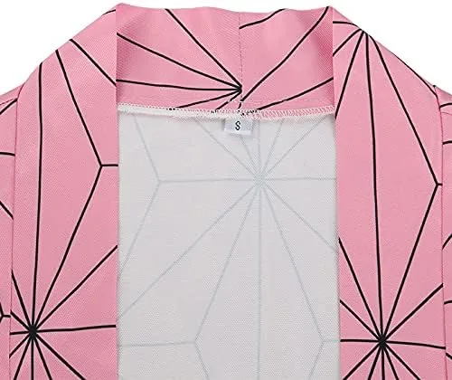 Vista 8 de Kamado Nezuko - Disfraz de anime para mujer y niña, estilo kimono para fiesta de Halloween
