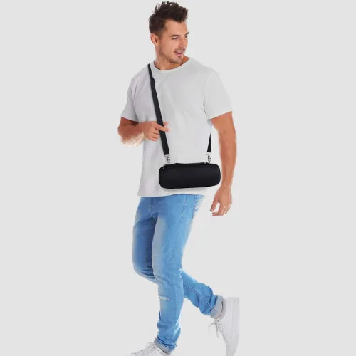 Vista 9 de Funda para altavoz Bluetooth impermeable JBL Charge 4, soporte de almacenamiento duro con funda de silicona, paquete de 2