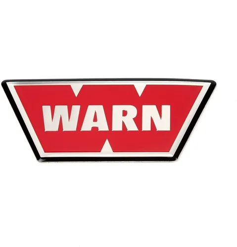 Warn 98398 Calcomanía de repuesto para emblema de advertencia de 3.5 pulgadas de largo x 1.75 pulgadas de alto