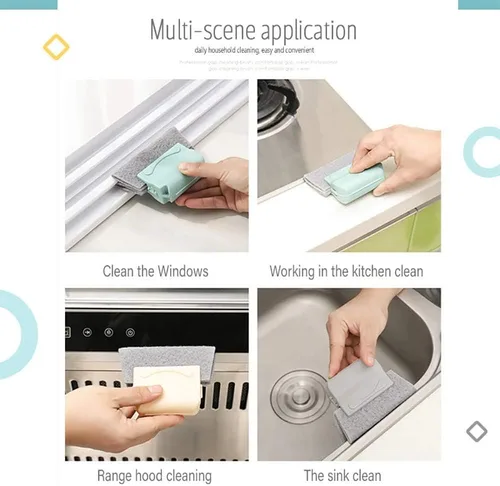 Vista 4 de Cepillo mágico de limpieza de ventanas Mohouseware, 3 piezas, limpia rápidamente todas las esquinas y huecos