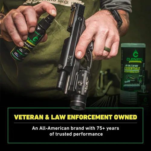 Vista 6 de CLENZOIL Field & Range Pistol & Rifle Essentials Gun Cleaning Kit CLP Spray & Oiler with Bore Cleaner Clean, Lubricate & Protect Nylon Brush