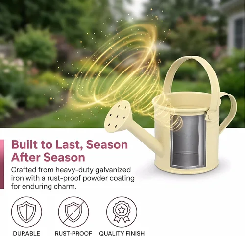 Vista 8 de DOITOOL 5 macetas de agua de jardinería: mini latas de riego de hierro (estilo mixto)