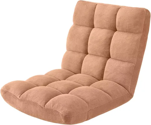 Vista 115 de Silla plegable para juegos de suelo de 14 posiciones, acolchada y ajustable, con algodón transpirable y terciopelo coral agradable a la piel