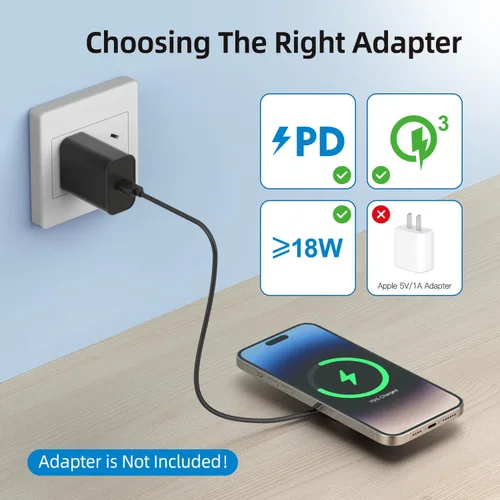Vista 9 de Cargador inalámbrico, almohadilla de carga inalámbrica magnética rápida de 15 W, compatible con iPhone 16/15/14/13/12
