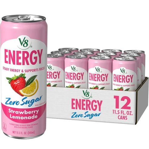 Vista 20 de V8 Energy Strawberry Banana Juice Energy Drink, lata de 8 onzas líquidas (paquete de 24)