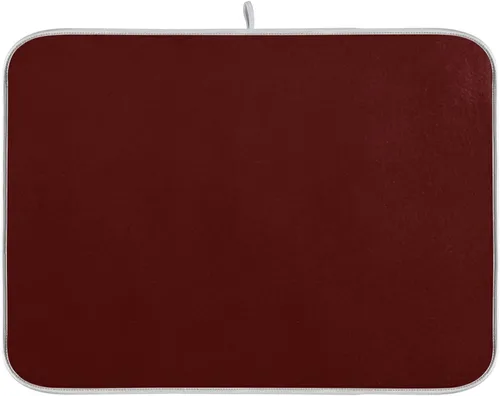 Vista 23 de Tapete de secado de platos pequeño rosa intenso Xl para platos, accesorios de cocina, mostrador de microfibra, escurridor de platos, resistente al