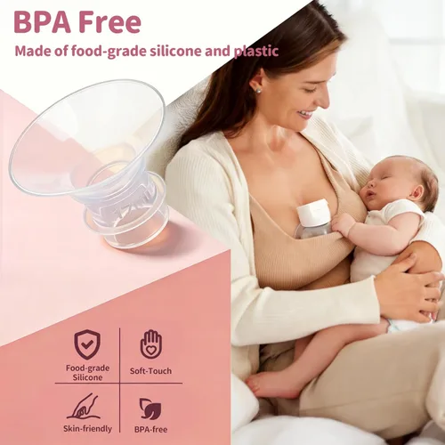 Vista 3 de 2 piezas de inserción de brida de 0.51 pulgadas compatibles con Medela/Spectra/Willow/TSRETE/Momcozy S9/S12/S9Pro/S12Pro protectores de extractor