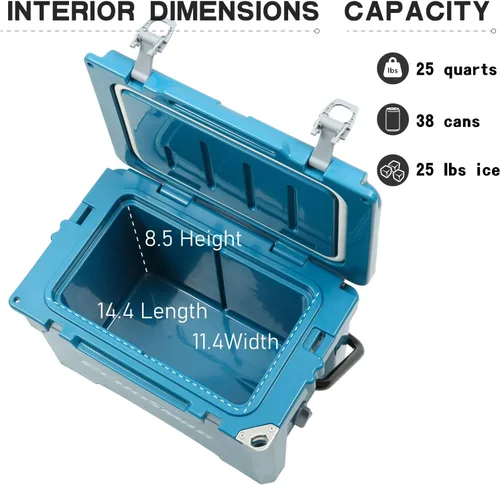 Vista 8 de EchoSmile 25/30/35/40/60/75 Quart Rotomolded Cooler, Built to Stand up to The Rigors of The Journey