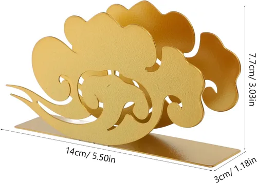 Vista 2 de Gold Metal Napkin Holder for Table Iron Napkin Storage Rack for Kitchen Restaurant Bar and Home Use