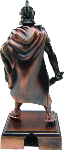 Vista 4 de Gladiador romano de metal de bronce con réplica de máscara de guerrero sacapuntas fundido a presión