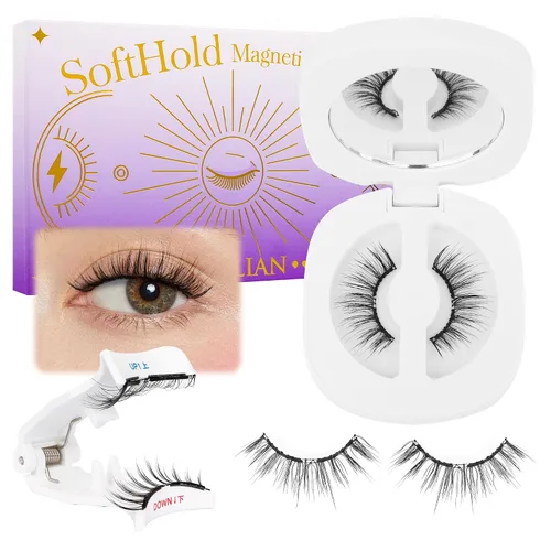 Vista 12 de BEYELIAN Magnetic Eyelashes with Applicator Kit, Upgrade Soft Magnetic Lashes Reusable False Eyelashes Natural Look, No Glue Needed for Eye CS101