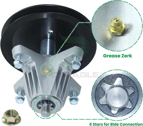 Vista 7 de Kit de montaje de husillo 918-04865A previamente engrasado que reemplaza 918-04865 918-04636A 918-04636 618-04865A para Cub Cadet LT2000 ltx 1045