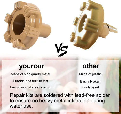 Vista 4 de RK-14MH Kit de reparación, asa de metal, grifo exterior, compatible con modelo Woodford 14, modelo 18