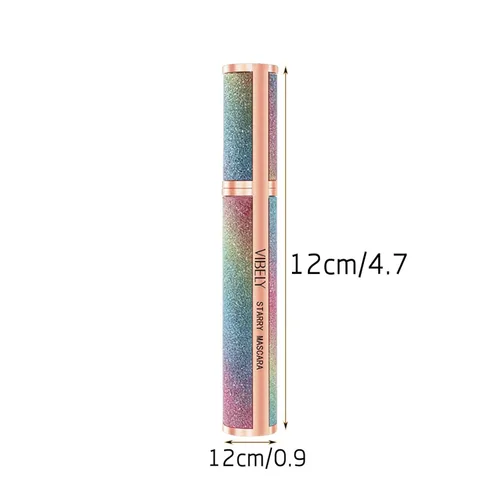 Vista 7 de Máscara de pestañas de fibra de seda 4D, impermeable, a prueba de manchas, natural, alargamiento y engrosamiento, máscara de cielo estrellado