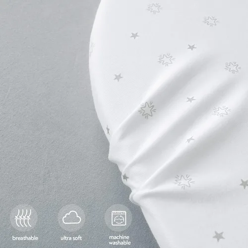 Vista 3 de Sábanas ajustadas para Pack and Play - Compatibles con Pamo Babe, Baby Trend, Graco, ADOVEL, Dream On Me y otros, cubierta de colchón para corralito