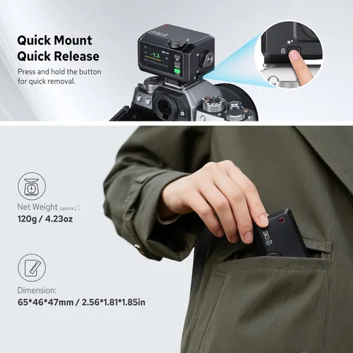 Vista 8 de Godox iT30Pro O iT30Pro-O Flash para Olympus, 2.4G Mini Olympus Flash HSS 1/8000s, pantalla táctil a todo color de 2.8", 560 destellos de potencia