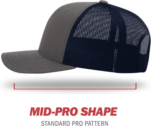 Vista 3 de Richardson - Gorra de béisbol ajustable unisex 112, Snapback estilo camionero