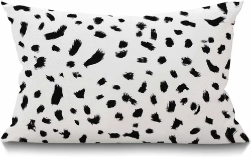 Vista 17 de Smooffly - Funda de cojín decorativa con estampado de leopardo para sofá, cintura lumbar, algodón y lino, rectangular, 12 x 20 pulgadas
