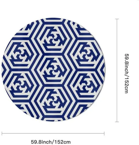 Vista 2 de Minimalist Round Tablecloth Cute Table Cloth Decor Washable Table Cover with Wrinkle Resistant for Home Kitchen Dining Room Picnic Camping Party
