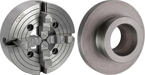 CME Portabrocas de torno independiente de 4 mandíbulas de 10 pulgadas con placa de respaldo semiacabada larga L1, máquina para adaptarse a
