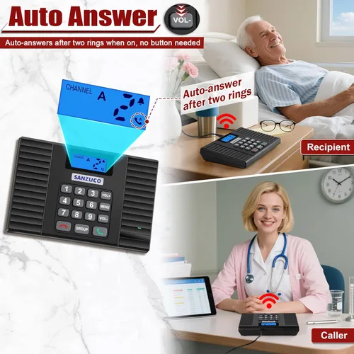 Vista 5 de Intercomunicadores inalámbricos 60D para el hogar, sistema de intercomunicación dúplex completo para casa/negocios, intercomunicadores de 1400 pies