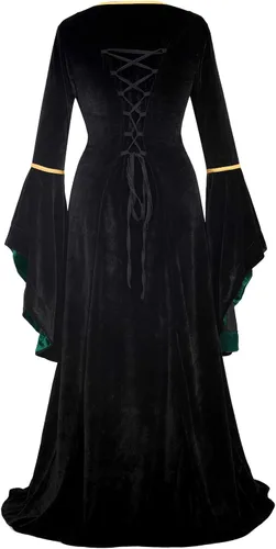 Vista 3 de Kranchungel - Vestidos renacentistas de estilo medievalirlandéscampesino para mujer disfraz de hada, para bailes