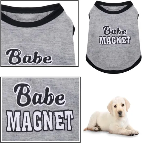 Vista 6 de Paquete de 2 ropa para perros pequeños, chicos y cachorros, camisa para Chihuahua, Yorkies, verano, mascota, perro, gato, transpirable, cómoda