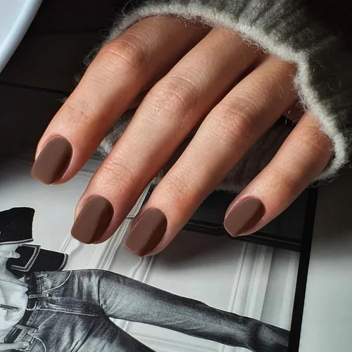 Vista 23 de 48 piezas de uñas postizas a presión color burdeos, uñas falsas en forma de almendra, pegamento para uñas, uñas de longitud media