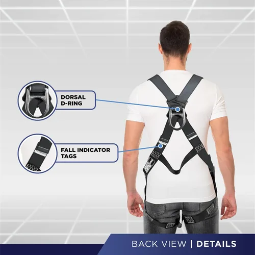 Vista 3 de ATERET V5501 - Cubo para techos I Conjunto vertical de línea de vida de 50 pies, anclaje reutilizable, cubo de 5 galones, kit de arnés de seguridad