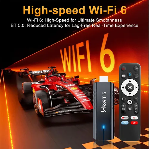 Vista 5 de 2026 Android 14.0 TV Stick, RK3539 de doble banda Wifi6 BT5.4 con control