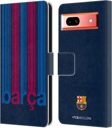 Vista 9 de Head Case Designs Officially Licensed FC Barcelona Ball Pattern Campions Leather Wallet Case Compatible with Google Pixel 7a