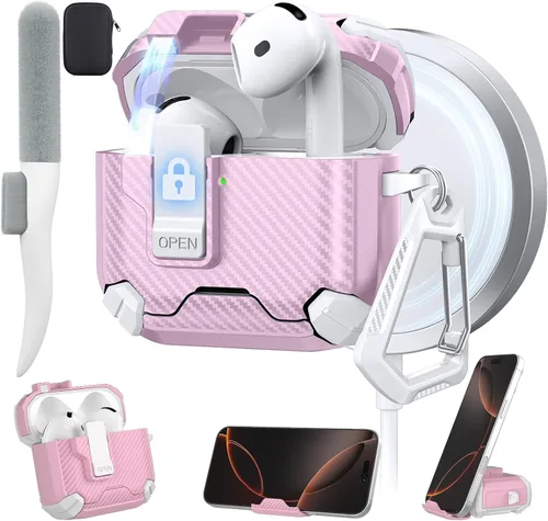 Vista 39 de Maxjoy Funda para AirPods Pro 2 Case 2022, Funda Protectora para AirPods Pro de 2ª Generación con Bloqueo Automático, Compatible con Apple AirPod