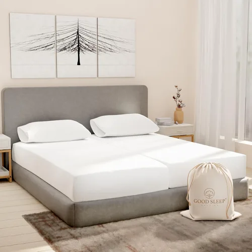 Vista 28 de Good Sleep Bedding Sábanas Individuales - Juego de Sábanas Individuales de 100% Algodón Egipcio, 3 Piezas, 1000 TC, Tejido Satén, Sábanas de Calidad