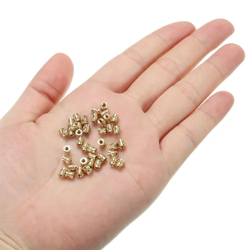 Vista 5 de uxcell Insertos roscados M2, 70 piezas de tuercas moleteadas métricas de latón para plástico, componentes de impresión 3D